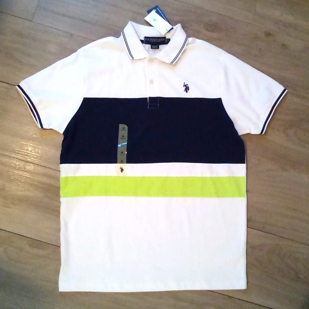 U.S. Polo Assn. Stripped polo shirt Sz. M